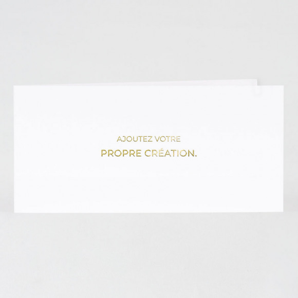 MA CRÉATION Carte double 100% personnalisable 21 x 10 cm avec dorure Non applicable 1Size