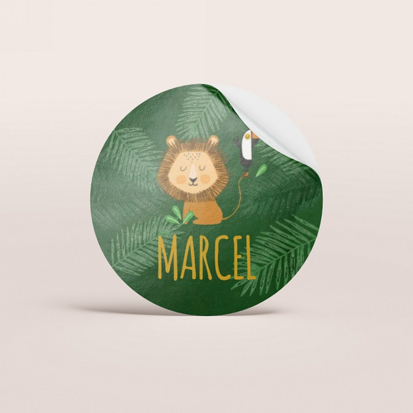 MAAK JE ONTWERP Sticker met leeuw (4,4 cm) 1Size