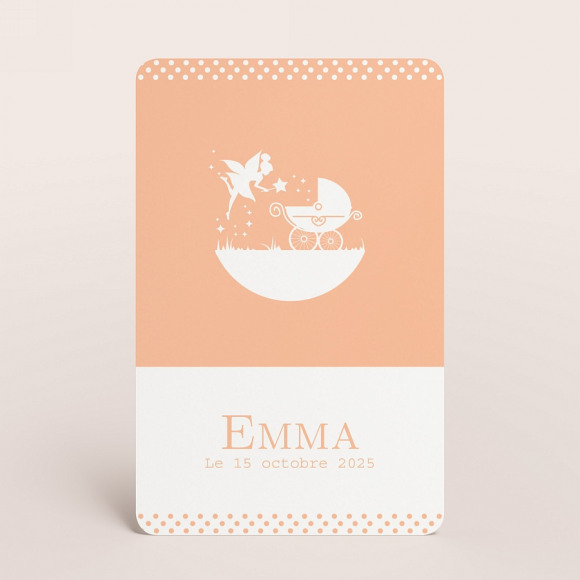 MAAK JE ONTWERP Carte naissance petite fée 1Size