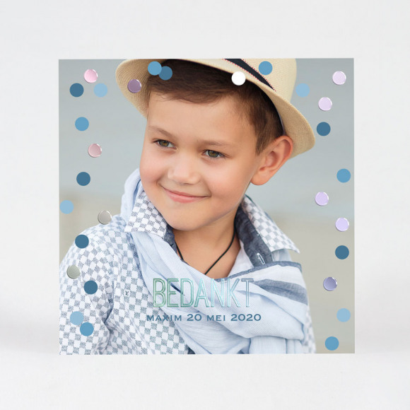 MA CRÉATION Schitterende fotokaart met zilveren confetti 1Size