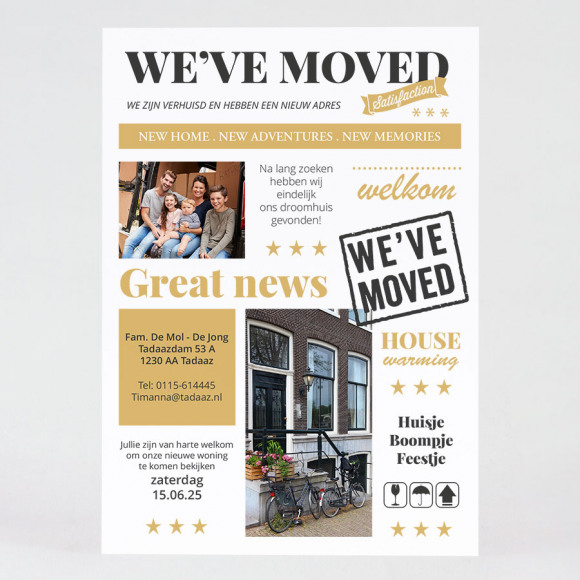 MA CRÉATION Originele verhuiskaart in vorm van advertentie 1Size