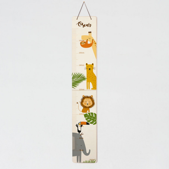 MA CRÉATION Houten groeimeter jungle 1Size