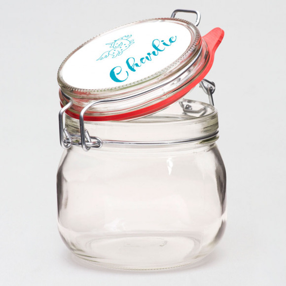MA CRÉATION Grote ronde sticker met symbool voor weckpot (8,3 cm) 1Size