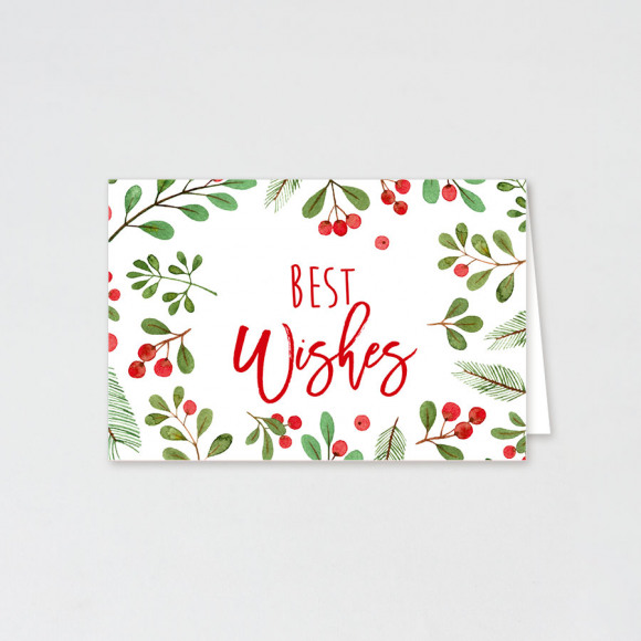 MA CRÉATION Vrolijke kerst- en nieuwjaarskaart met veenbessen 1Size
