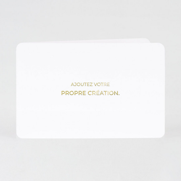 MA CRÉATION Carte double verticale 100% personnalisable 17 x 11 cm dorure & coins arrondis Non applicable 1Size