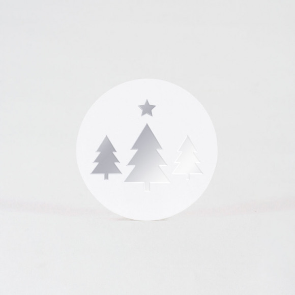 MA CRÉATION Sticker sapin argent 1Size