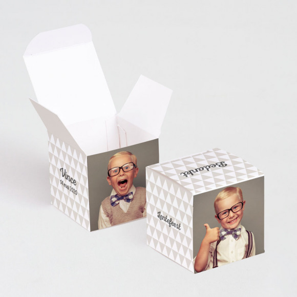 MA CRÉATION Kubusdoosje met hippe driehoekjes 1Size
