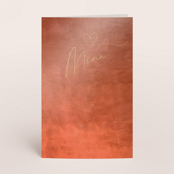 MIJN ONTWERP Carte menu mariage terracotta absolu 1Size