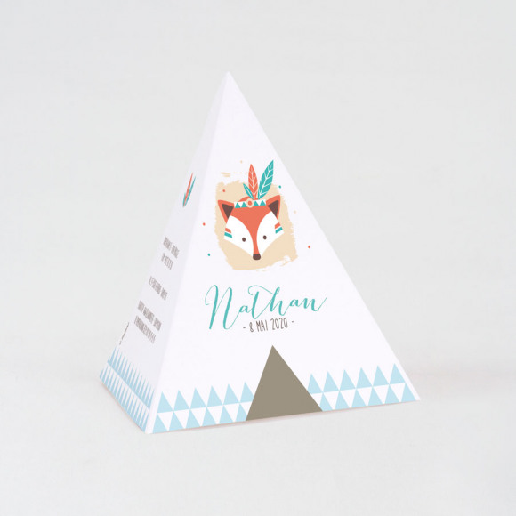 MIJN ONTWERP Faire-part tipi garçon 1Size