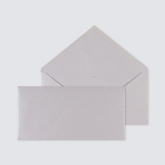 MIJN ONTWERP Enveloppe gris métallisé 1Size