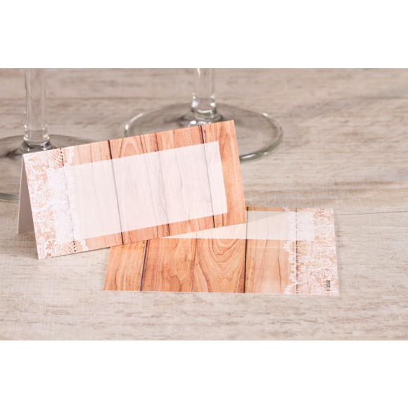 MIJN ONTWERP Mooi tafelkaartje met houten planken NoColour 1Size