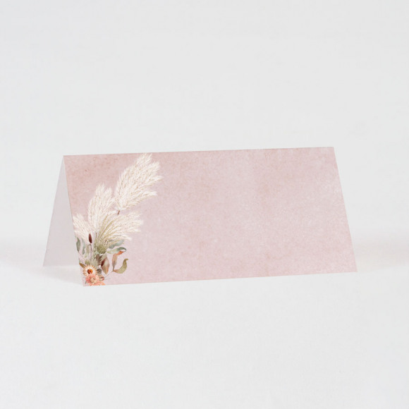 MIJN ONTWERP Tafeldecoratie huwelijk tafelkaartje met krans van droogbloemen NoColour 1Size