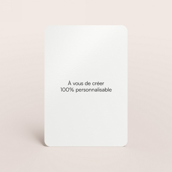 MIJN ONTWERP Carte 100% personnalisable portrait bords arrondis 1Size