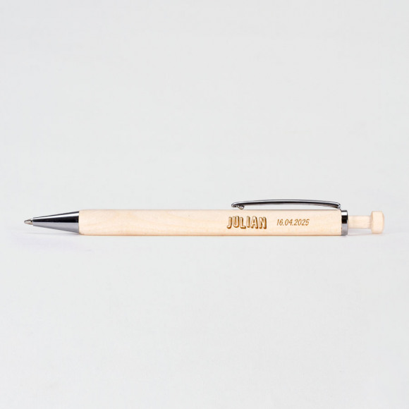 MIJN ONTWERP Stylo personnalisé en bois communion et texte 1Size