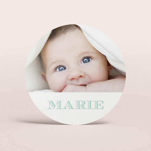 MIJN ONTWERP Ronde fotosticker baby (5,9 cm) 1Size