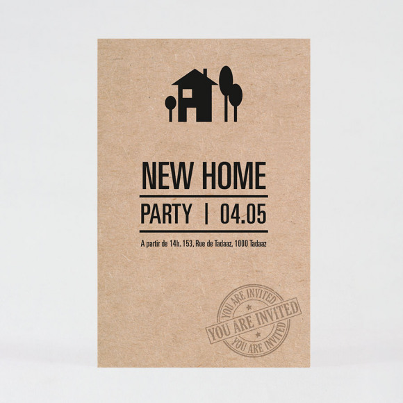 MA CRÉATION Invitation crémaillère home sweet home Non applicable 1Size