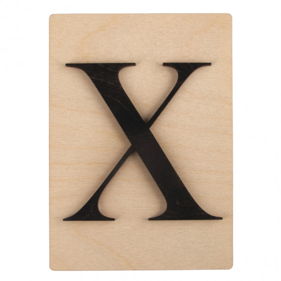 RAYHER Lettre X En Bois 10,5x14,8cm Style Scrabble