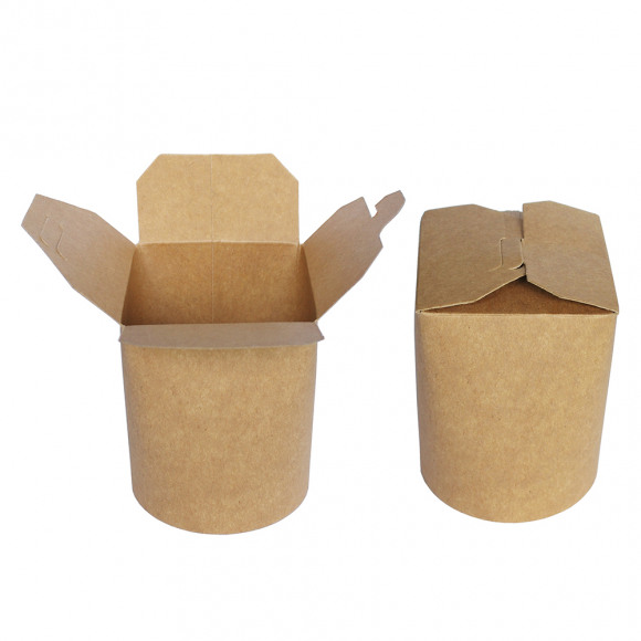 AVA selection Take Away Box 950ml Rond PE Coating Brun 25 Pièces