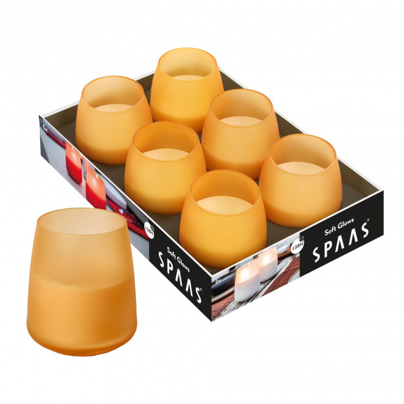 SPAAS Soft Glow Amber H 8,5cm Ø 8cm 38u 6 Stuks