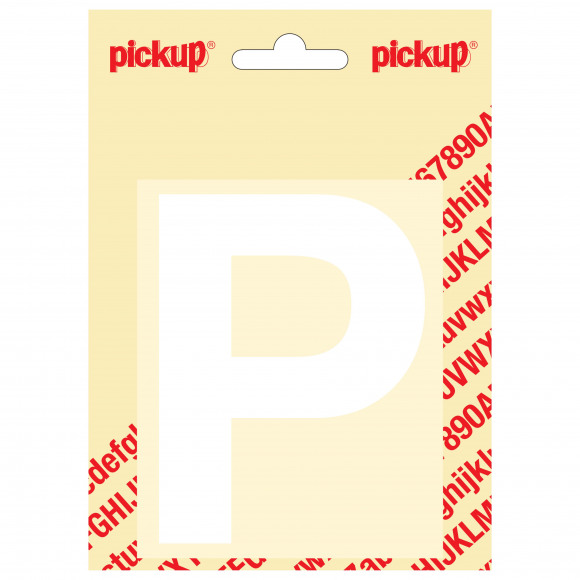 PICKUP Helvetica Letter P Wit 10cm
