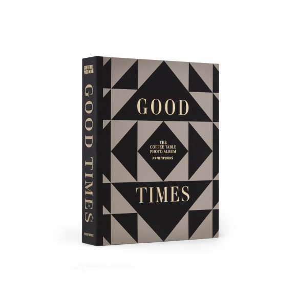 PRINTWORKS Fotoalbum "Good Times" Triangles Zwart 24,5x24,5x5cm Zwart