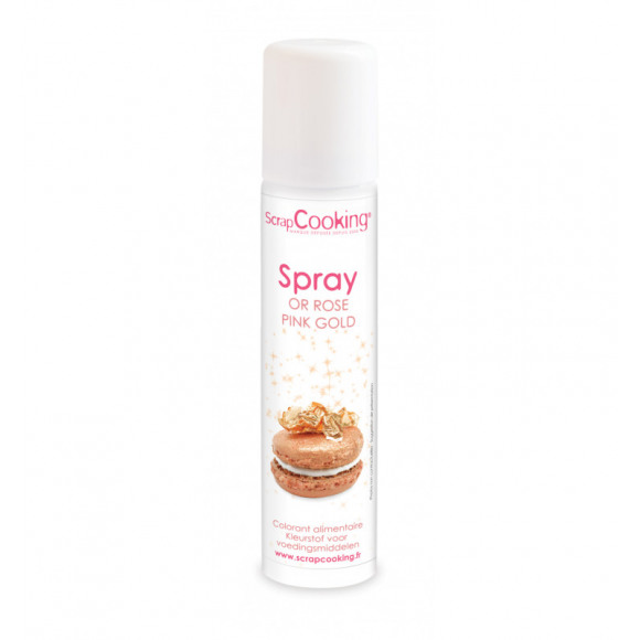 SCRAPCOOKING  Spray Colorant Alimentaire Rose Gold 75ml Violet/rose