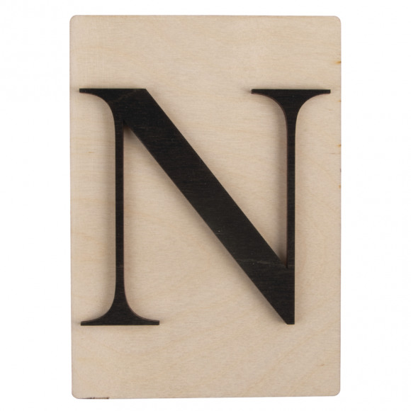 RAYHER Houten Letter N 10,5x14,8cm Scrabble Style