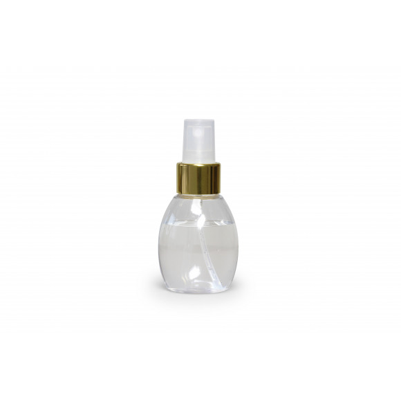 AVA selection Flesje Plastic Transparant Met Verstuiver Goud 80ml Ovaal H 10cm Ø 5cm Andere