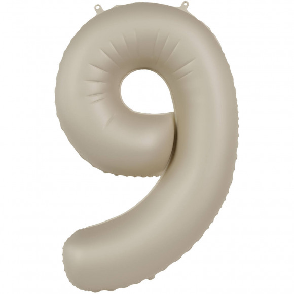AVA selection Folieballon Cijfer 9 Crème 86cm