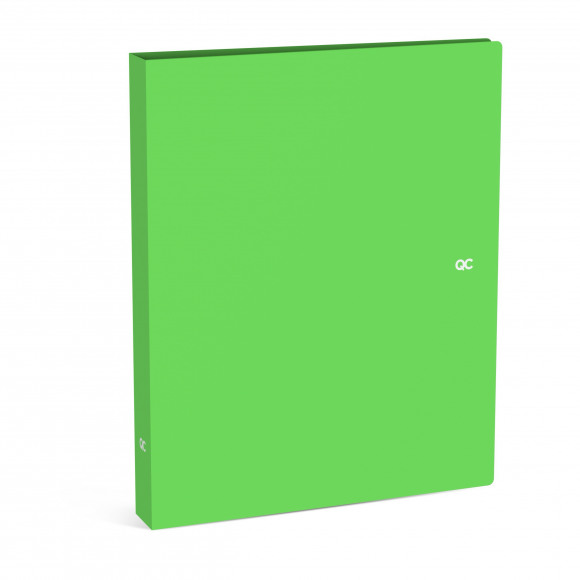 QUATTRO COLORI Farde Neon Green PP A4 2 Anneaux Dos: 4cm