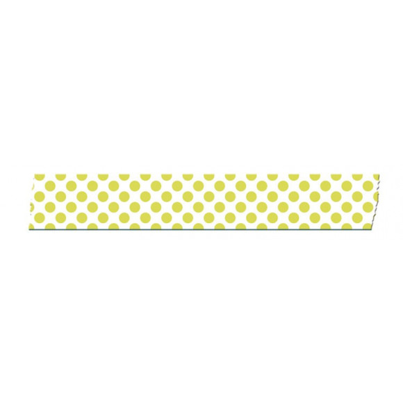 SANDYLION Washi Tape Polka Dots Vert 1,5cm x 15m Vert