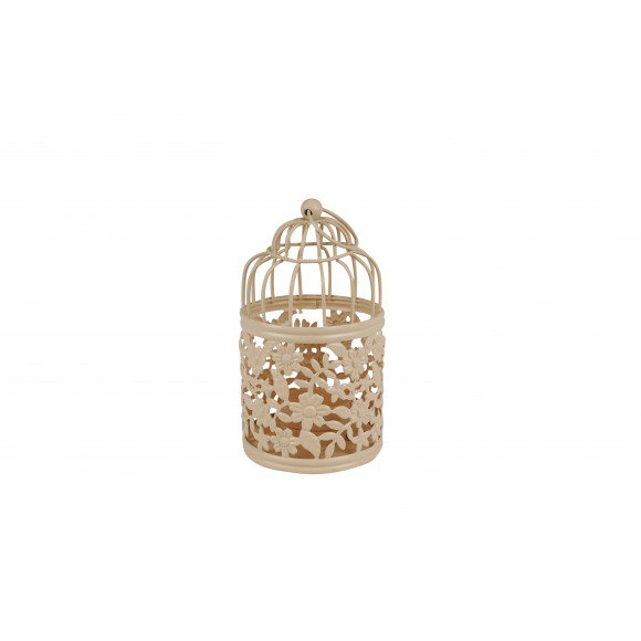 AVA selection Pendentif Cage À Oiseaux Pêche H 17cm Ø 8cm Rose