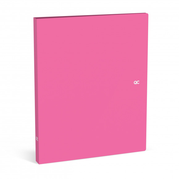 QUATTRO COLORI Farde Neon Pink PP A4 2 Anneaux Dos: 2,5cm