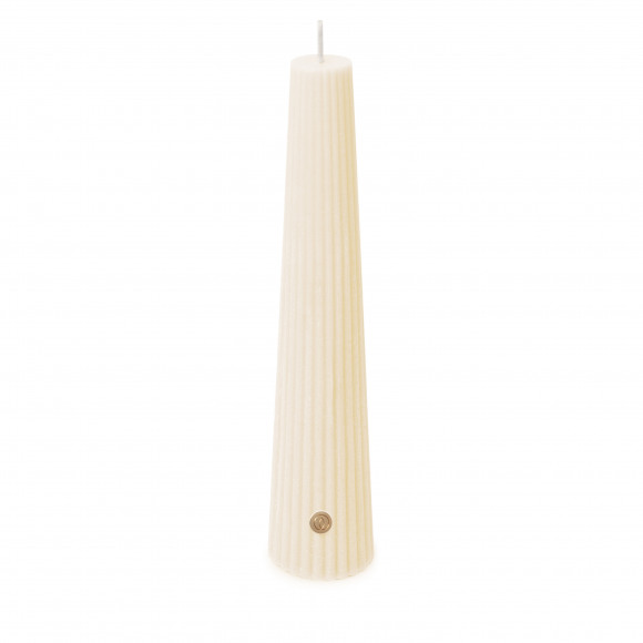 SPAAS Tafelkaars Ribbed Obelisk Ivoor H 25cm Ø 4,8cm +/- 60u