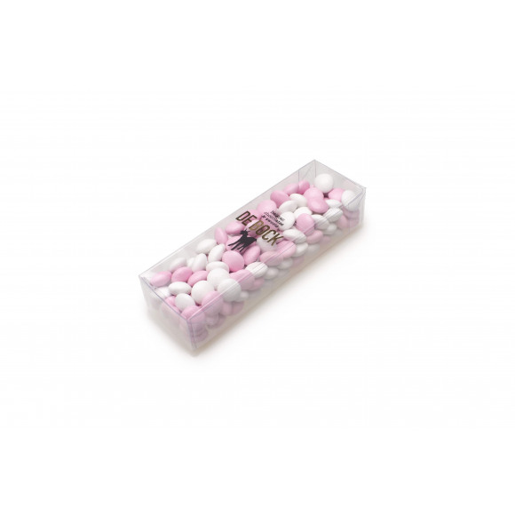 DE BOCK Reglette Mini Confetti 10x3x2cm Mix 50g Wit/Babyroze