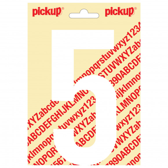 PICKUP Nobel Cijfer 5 Wit 15cm
