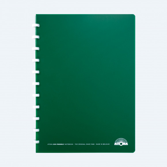 ATOMA Cahier Eco A4 PP 80% Recyclé Vert Ligné 90g/m² 72 Feuilles