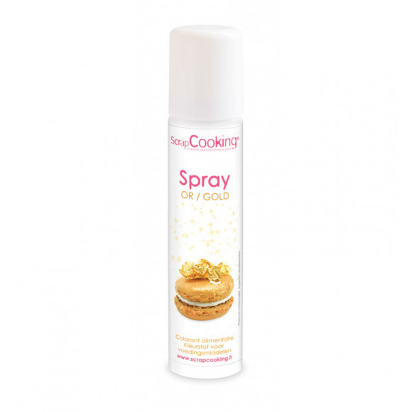 SCRAPCOOKING  Spray Colorant Alimentaire Or 75ml Or