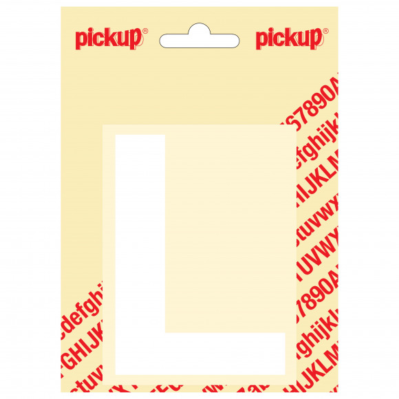 PICKUP Helvetica Letter L Wit 10cm