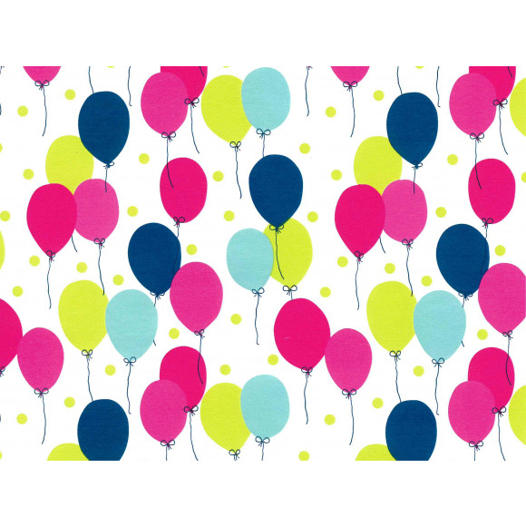 ROTOLUX Papier Cadeau Blanc Petit Ballon 50cm x 50m