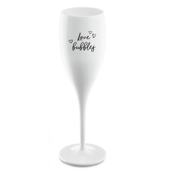 KOZIOL Champagneglas Wit Onbreekbaar 100ml "Love Bubbles" Wit