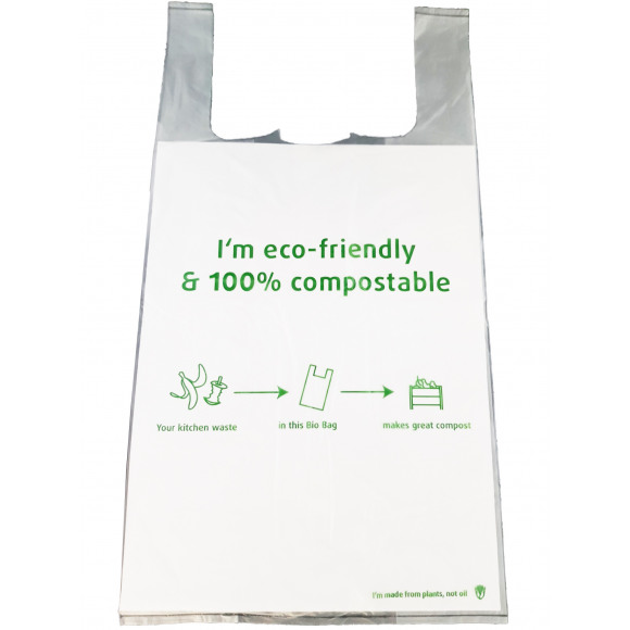 AVA selection Sac À Anse 30+18x59cm Compostable Home Compost 19µ 50 Pièces