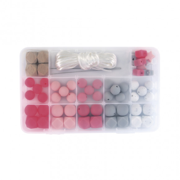 RAYHER Silicone Kralen Roze Box (61-Delig) Paars/Roze