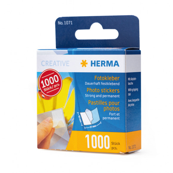 HERMA Pastilles Photo 12x17mm 1000 Pièces En Rouleau