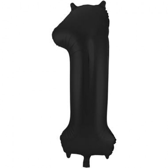 AVA essentials Ballon Alu Chiffre 1 Noir 86cm