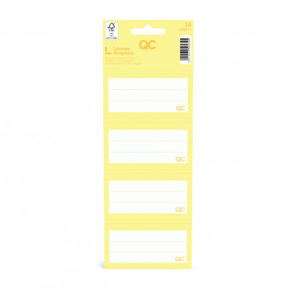 QUATTRO COLORI Étiquettes Jaune 16 Pièces