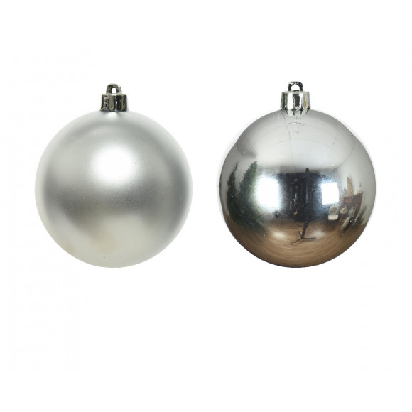 AVA selection Boule De Noël Argent Brillant Et Mat Ø 2,5cm Verre 24 Pièces Gris/Argent