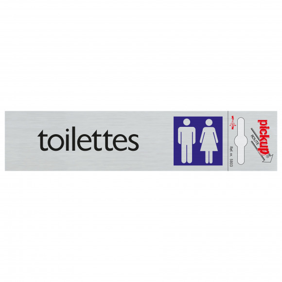 PICKUP Route Alu "Toilettes" Hommes Femmes 16,5x4,4cm