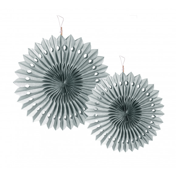 AVA selection Éventail Argent Ø 25-30cm 2 Pièces