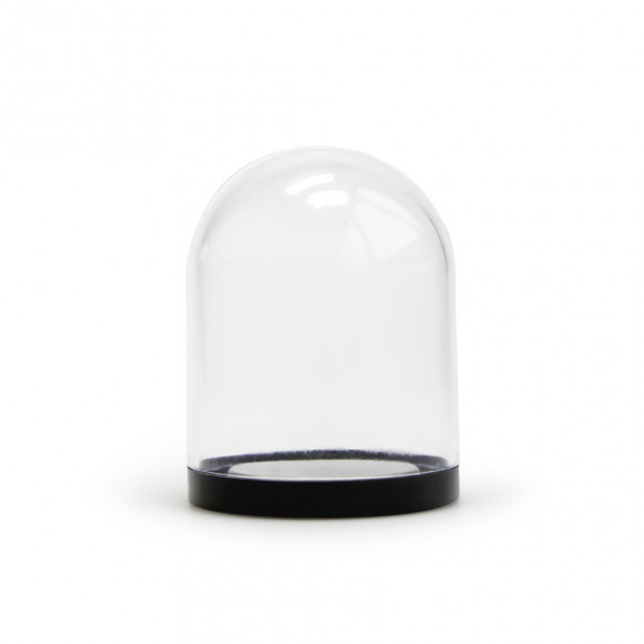 AVA selection Potje Globe Transparant Plexi + Zwarte Bodem H 6,5cm Ø 5,5cm 6 Stuks Andere